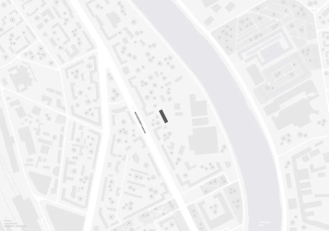 基地位置圖，莫斯科Kutuzovskiy XII集合住宅／Tsimailo Lyashenko and Partners