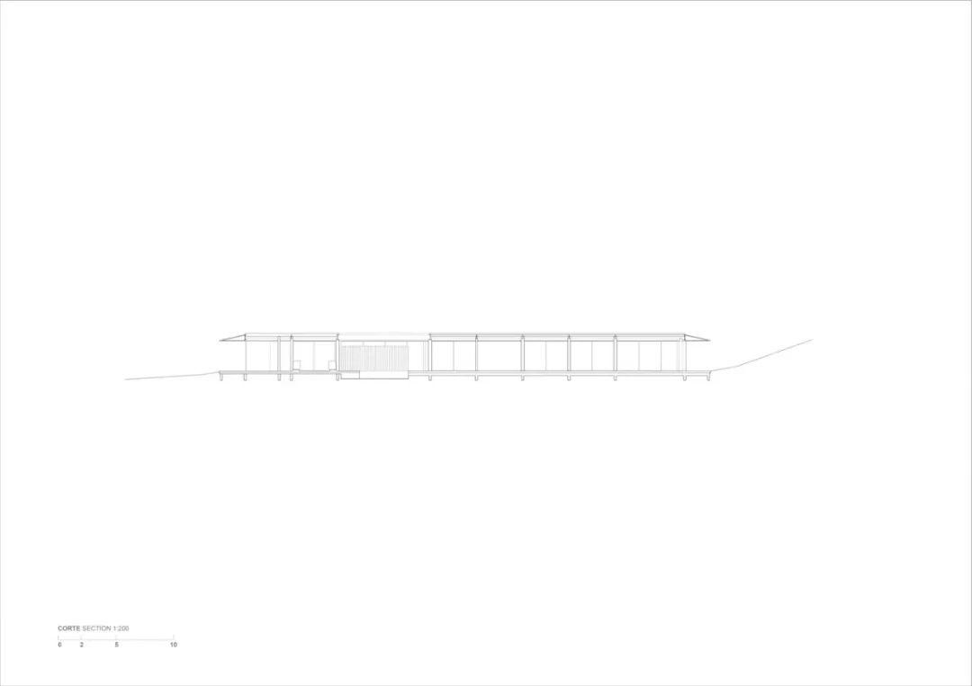 剖面圖，巴西私人住宅RN Residence／Jacobsen Arquitetura