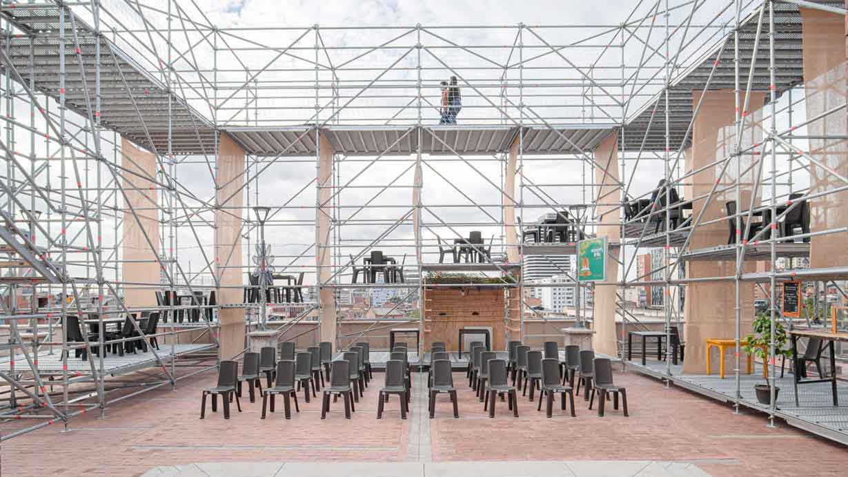 鷹架組構哥倫比亞La Concordia露天劇場／Colab-19