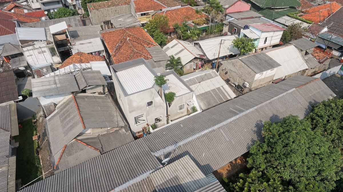 空拍，印尼雅加達雙胞胎私人住宅／DELUTION