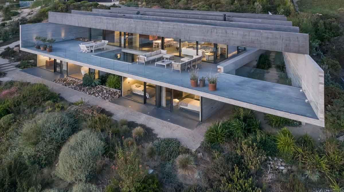 智利五支大樑別墅／Polidura Arquitectos
