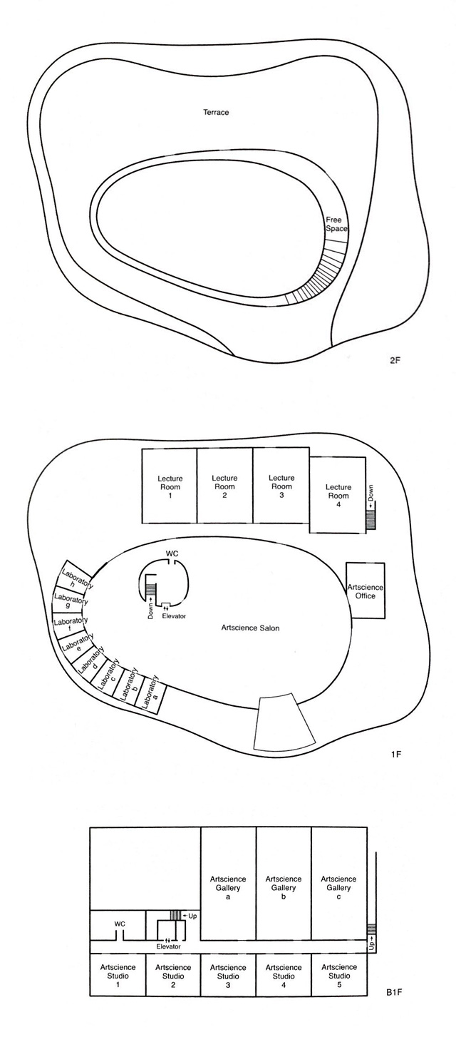 平面圖 Plan，大阪藝術大學藝術科學系館／妹島和世