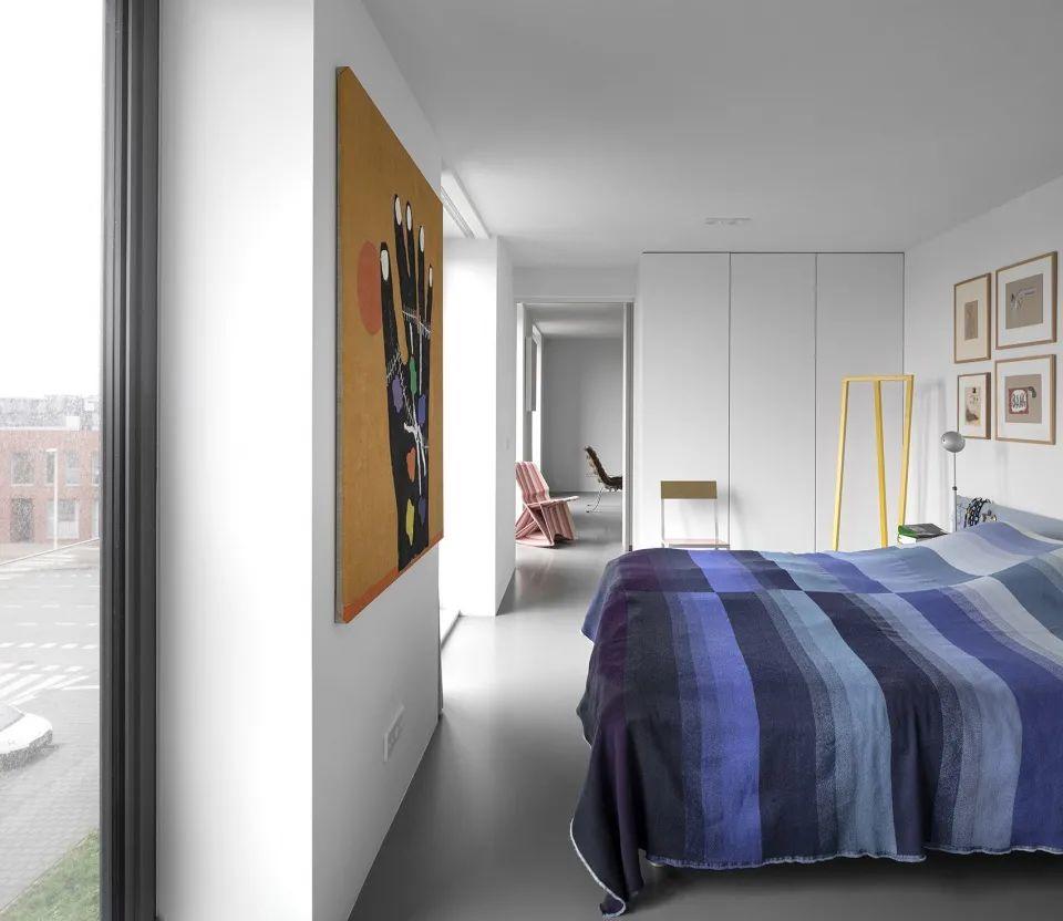 臥室 阿姆斯特丹的藝術住宅室內設計／i29