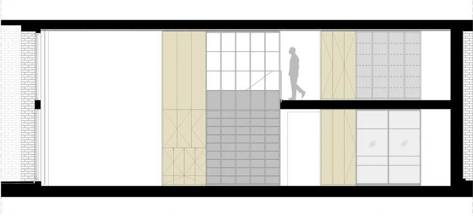 剖面圖 阿姆斯特丹的藝術住宅室內設計／i29