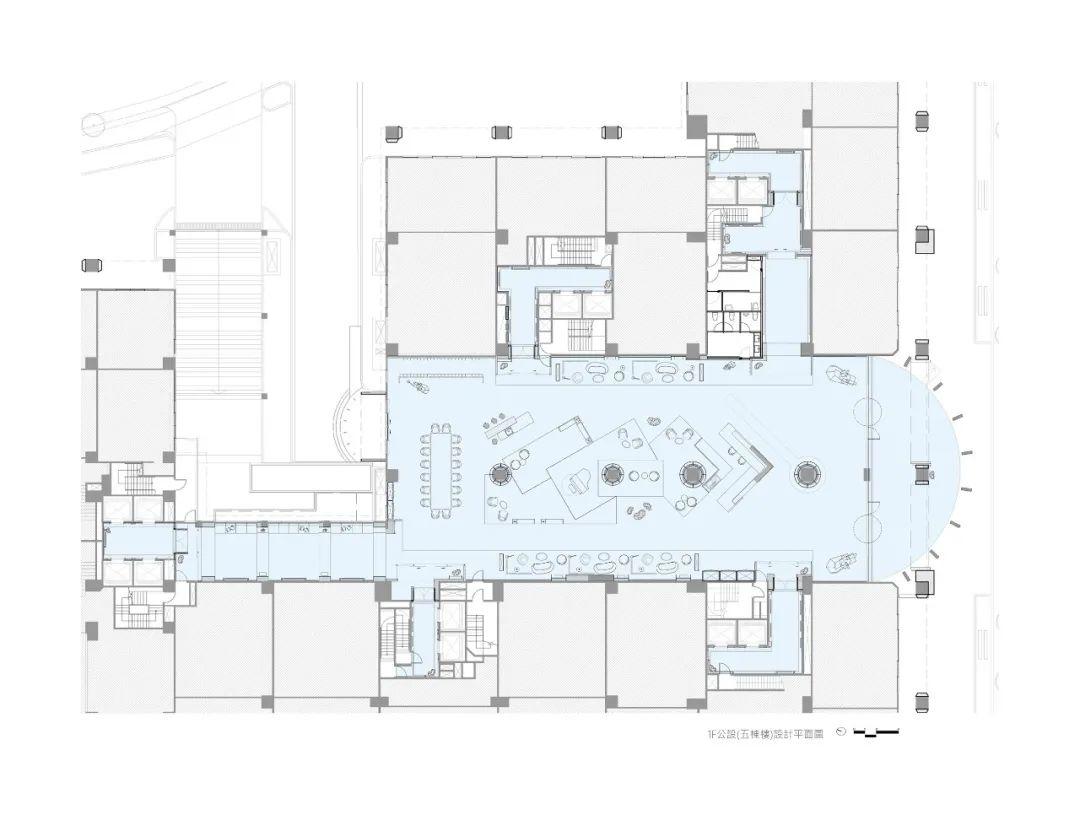 平面圖，威鈞國際商務城公設空間室內設計／邵唯晏 竹工凡木設計研究室