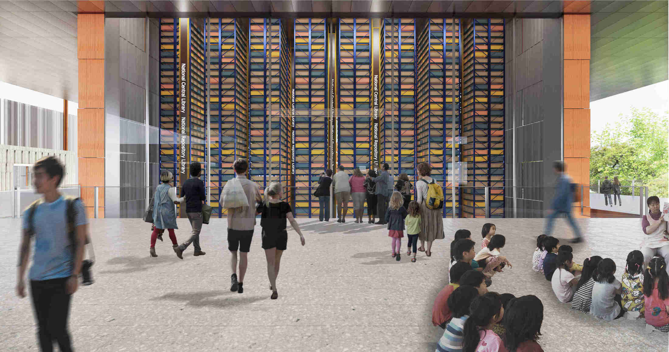 Carlo Ratti Associatti與九典聯合建築師事務所試圖想像一座「未來的圖書館」,意圖翻轉圖書館在過去作為紀念性象徵的意義,提出開放且透明的新學習環境「知識空間(Rooms of Knowledge)」,將當代圖書館的用途定義為一個輕鬆且具互動的學習中心