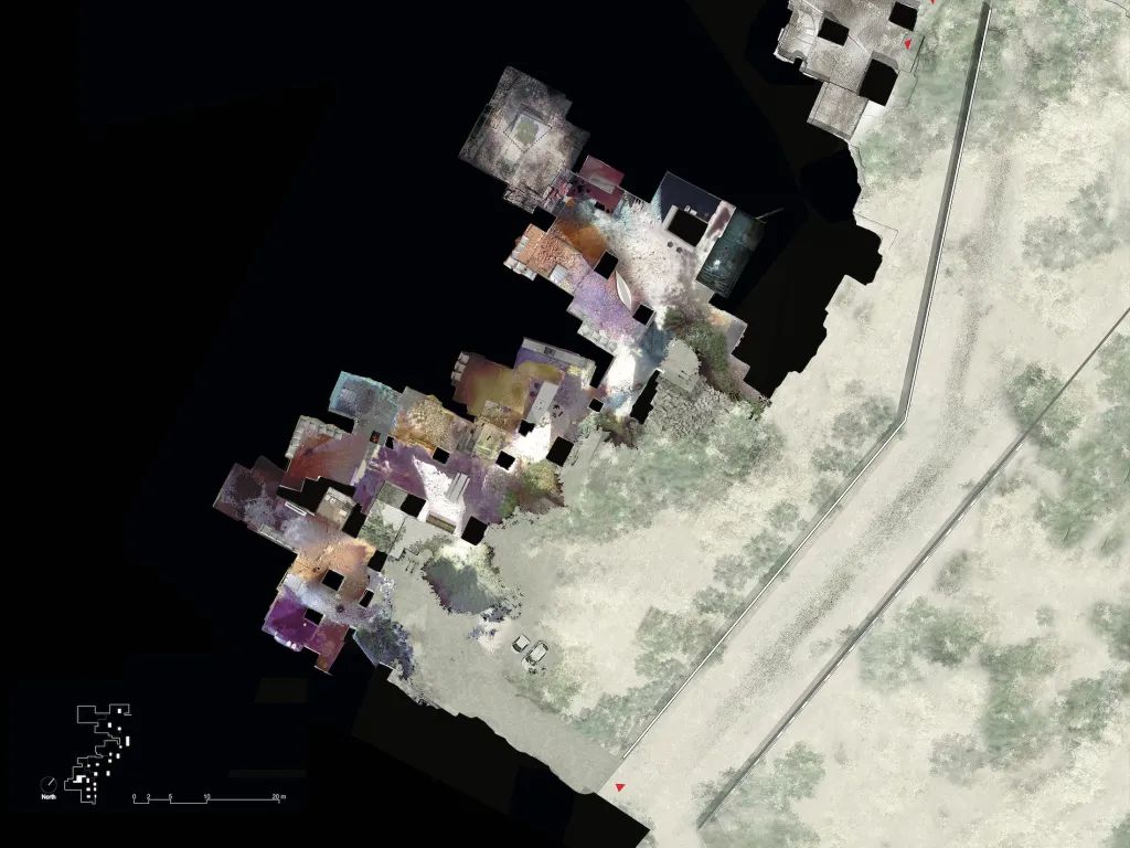 西班牙大地之屋Ca'n Terra／Ensamble Studio 利用雷射掃描建立的3D數位模型