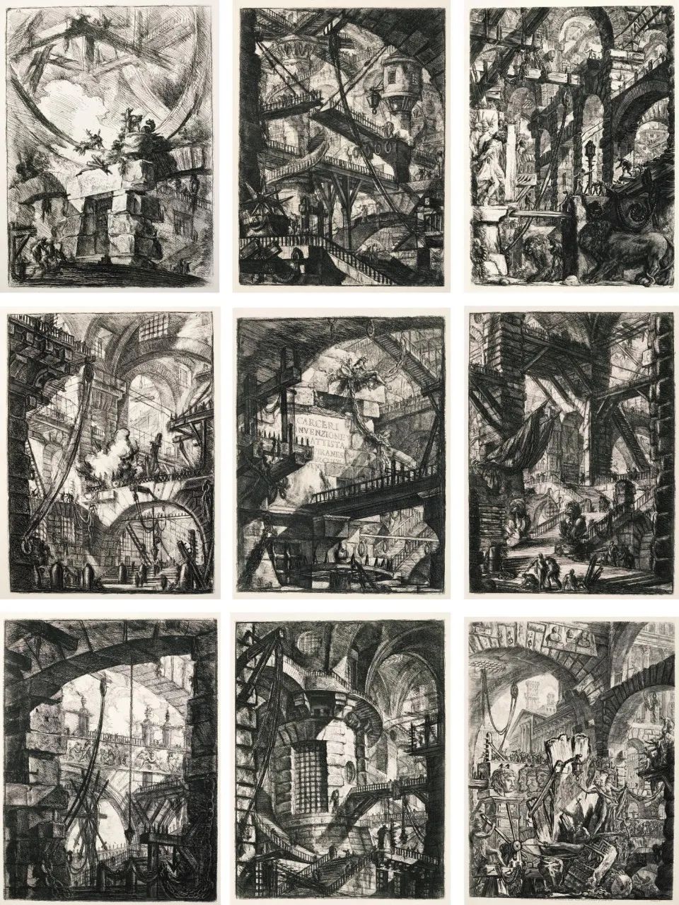 皮拉內西（Giovanni Battista Piranesi）：監獄組圖