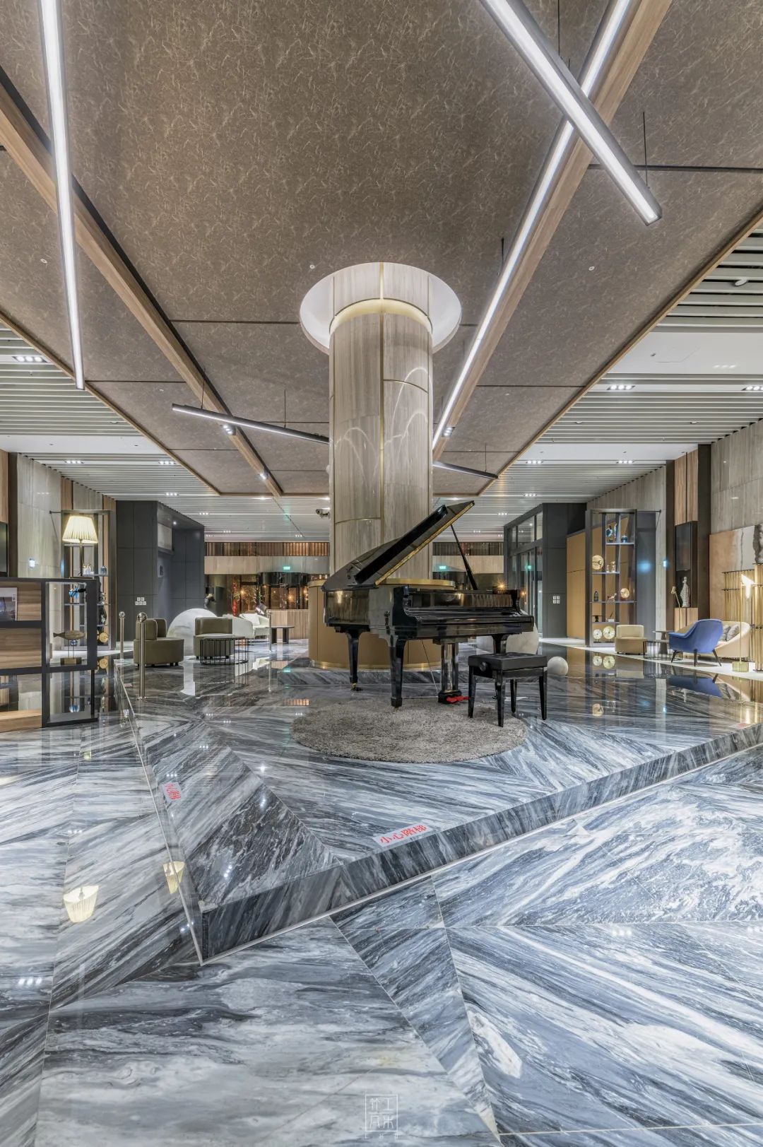 威鈞國際商務城公設空間室內設計／邵唯晏 竹工凡木設計研究室