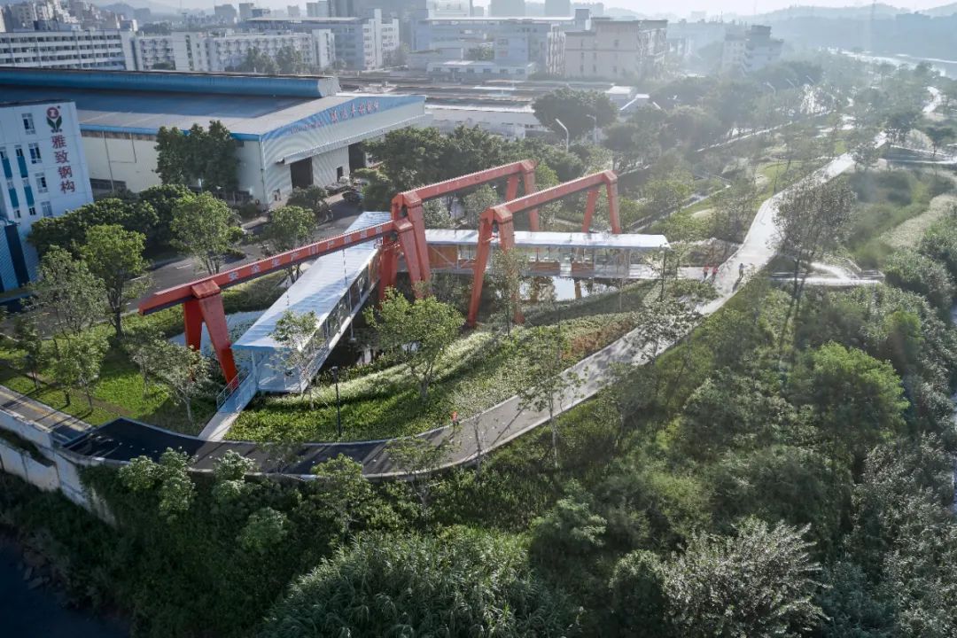 深圳低窪濕地生態環境，茅洲河懸亭／同濟原作設計工作室