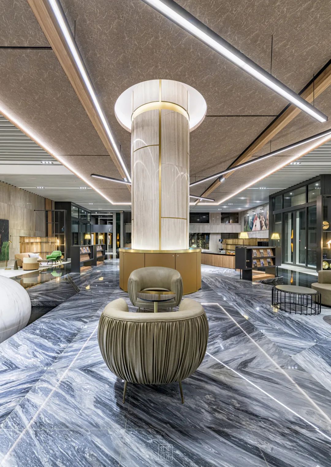 威鈞國際商務城公設空間室內設計／邵唯晏 竹工凡木設計研究室