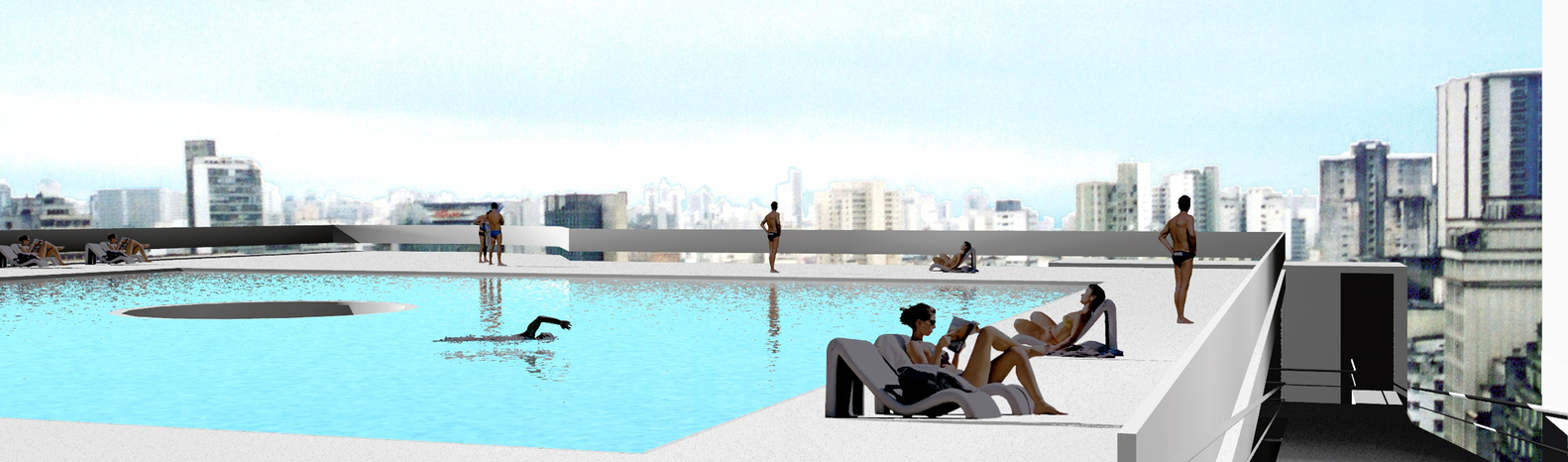 屋頂游泳池效果圖
