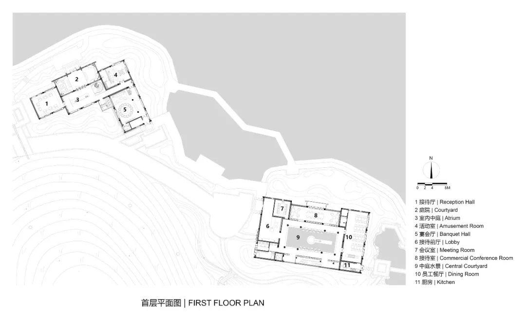 地面層平面圖，紹興金昌商學院／零壹城市建築事務所