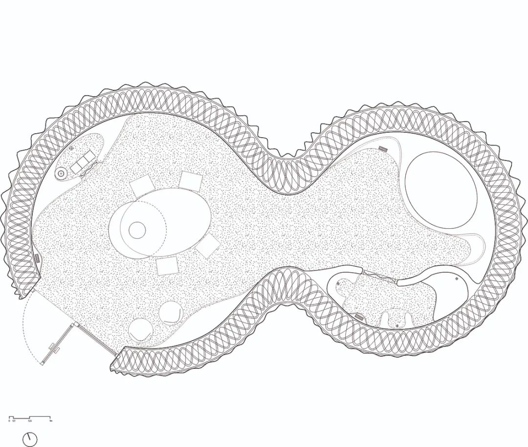 平面圖，3D列印住宅TECLA／Mario Cucinella Architects