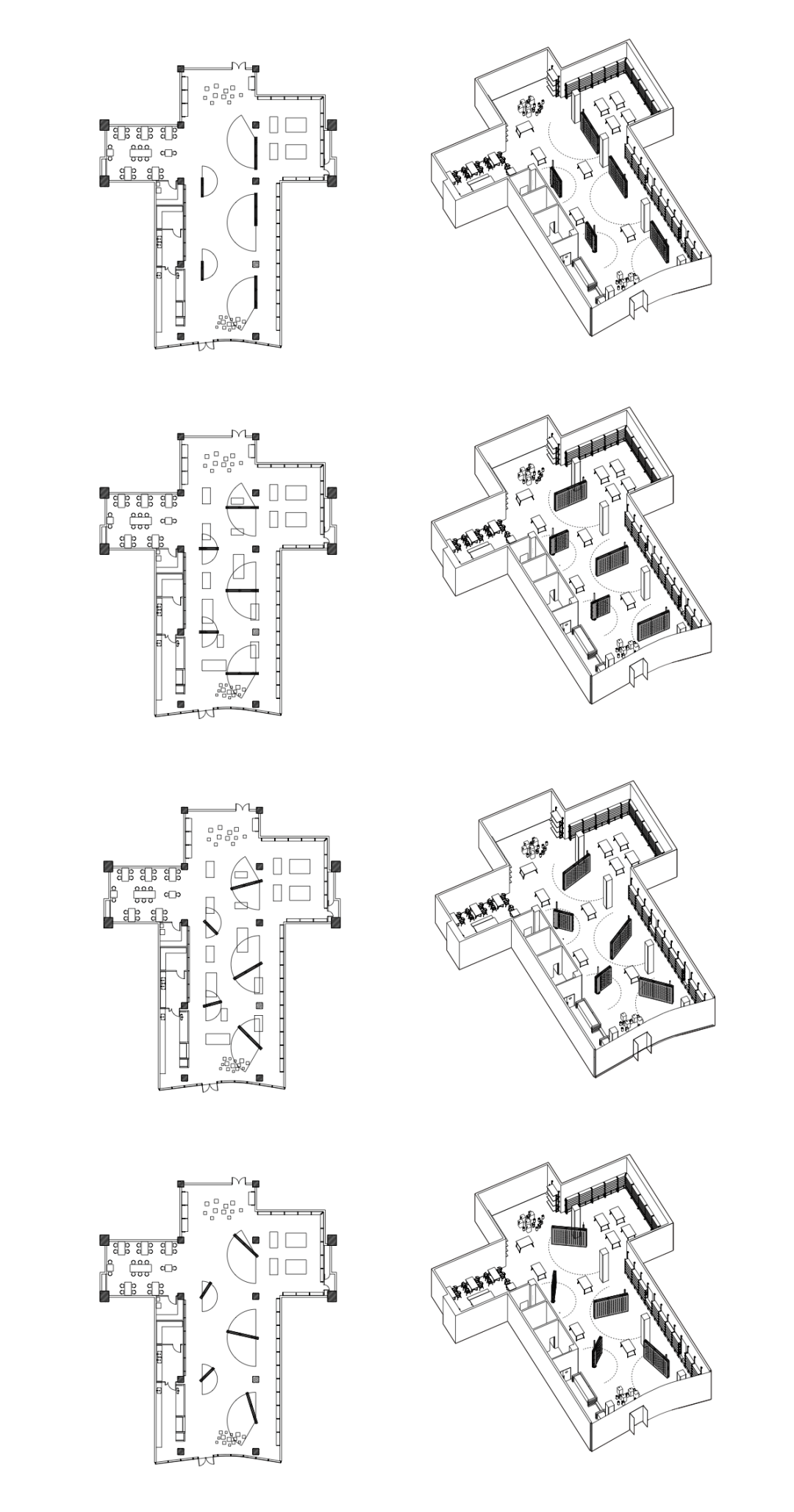 可重新布置書架及旋轉牆面，北京無目概念書店／LUOstudio