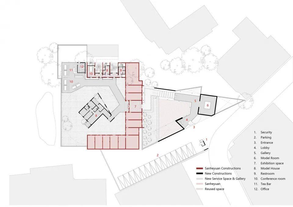 平面圖，新北市建案「學府之森」接待中心／中怡設計 CYS.ASDO