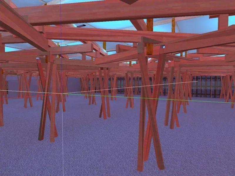 樑上設置照明，東京奧運村Village Plaza的BIM運用／株式會社日建設計