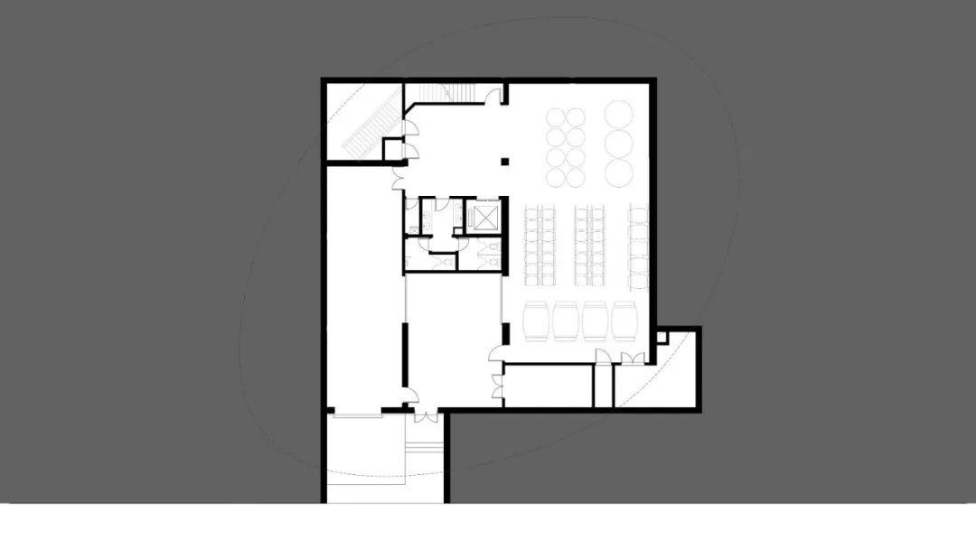 地下室平面圖，張家口市綠源冰酒品鑑堂／構詩建築