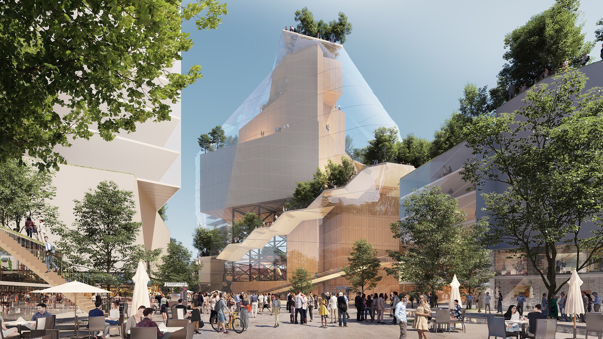 外觀宛如一座玻璃山，荷蘭Heuvel購物中心改造／MVRDV