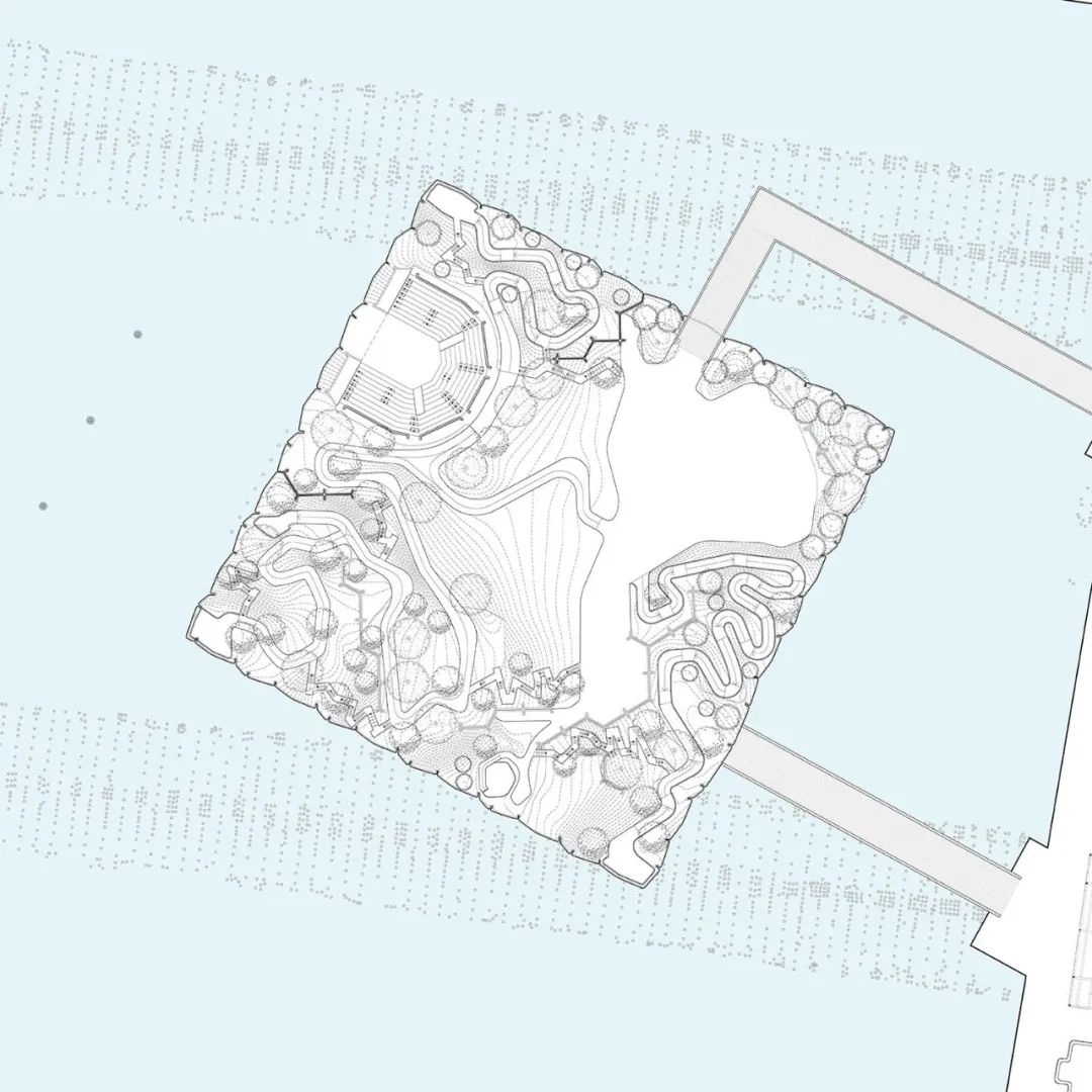 整體平面配置圖，紐約小島公園／Heatherwick Studio