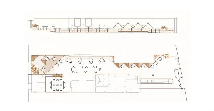 平面圖，西班牙BeGreen餐廳／Horma Studio