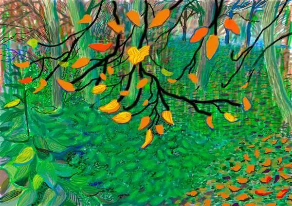 《autumn leaves》，2008，電腦繪畫