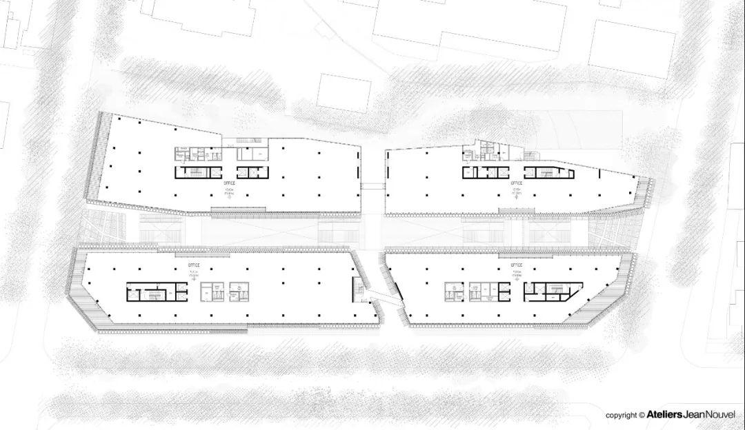 平面圖 Plan，上海恆基旭輝天地／Jean Nouvel
