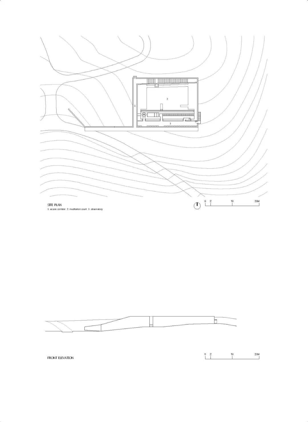 基地平面圖、立面圖，暝庭」，觀景平台／承孝相 IROJE 履露齋建築師事務所