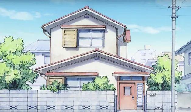 漫畫「哆啦A夢」中，大雄的家外觀