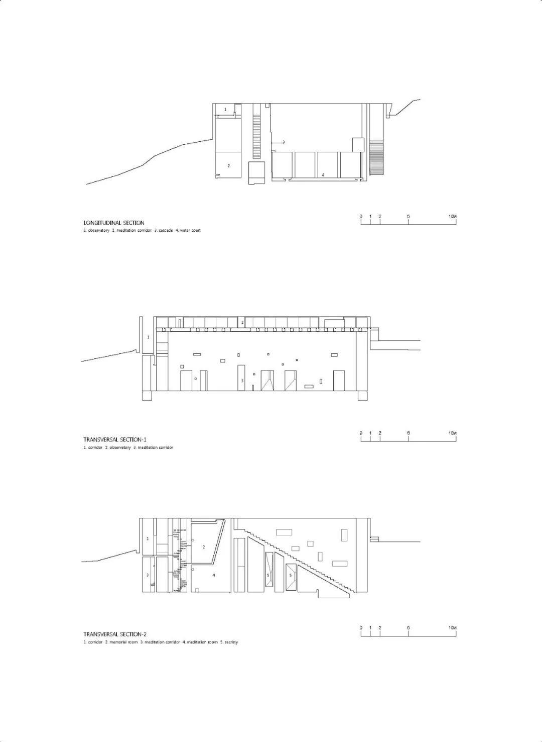 剖面圖，暝庭」觀景平台／承孝相 IROJE 履露齋建築師事務所