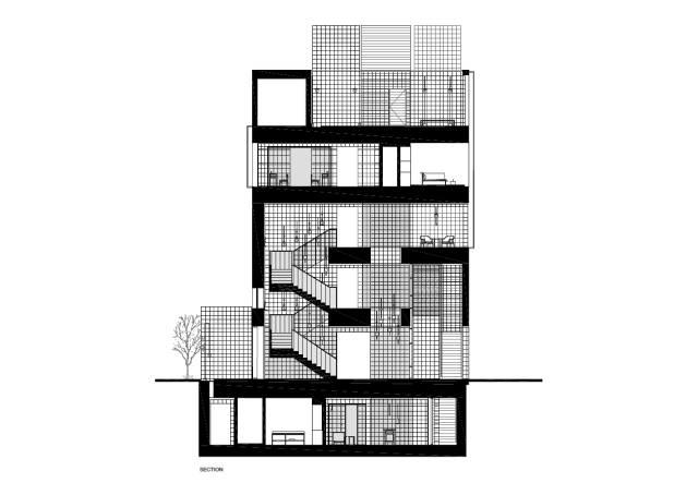 剖面圖 Section,Sulwhasoo雪花秀首爾旗艦店/如恩設計研究室Neri&Hu