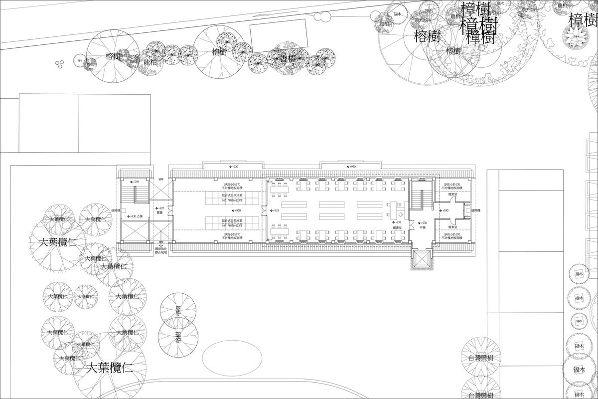 3F平面圖，台中市烏日區喀哩國小舊校舍重建／謝伯昌建築師事務所