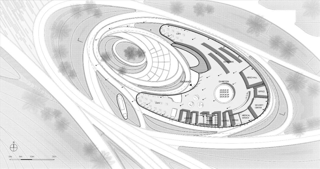 平面圖，海口南片區公園遊客中心／MUDA慕達建築