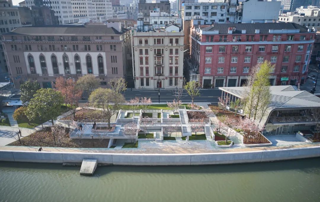 空拍相片，上海蘇州河櫻花谷／同濟原作設計工作室