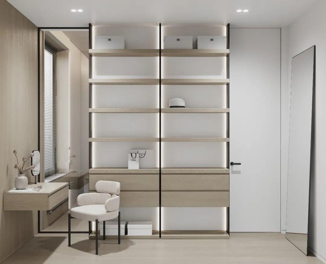 臥室衣帽間，莫斯科公寓Grey APPARTMENT室內設計／Quadro Room