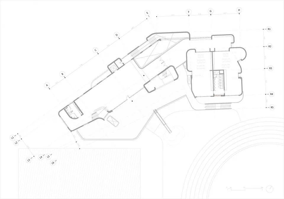 二樓平面圖，新竹市三民國小幼兒園／境衍設計 林柏陽建築師事務所
