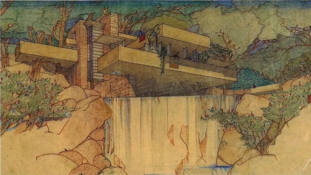 萊特手稿：落水山莊Fallingwater／Frank Lloyd Wright