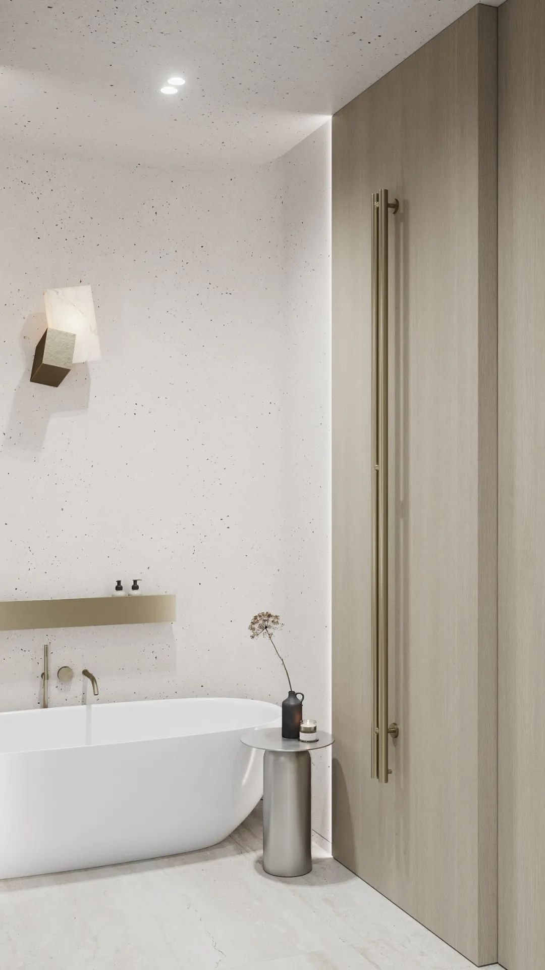 浴缸，莫斯科公寓Grey APPARTMENT室內設計／Quadro Room