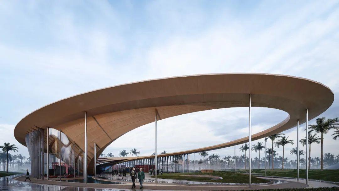 外觀效果圖，海口南片區公園遊客中心／MUDA慕達建築© Addiction Studio