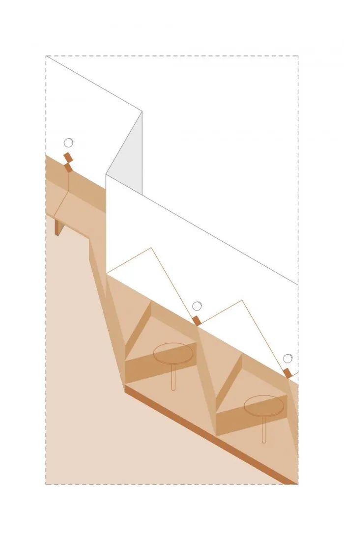 很有藝術感的等角透視圖，西班牙BeGreen餐廳／Horma Studio