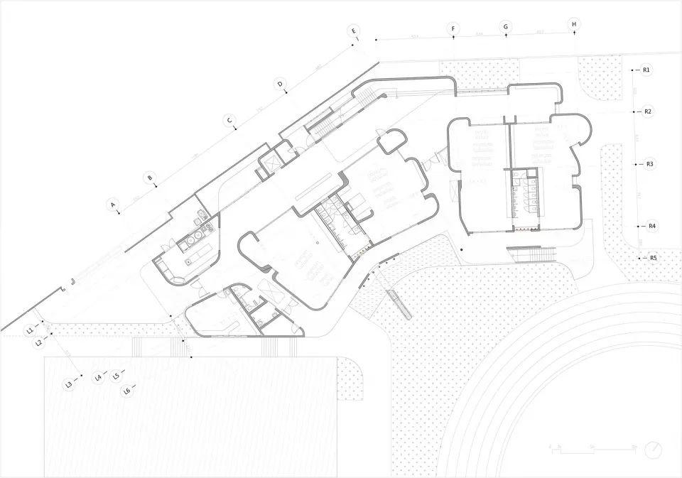 一樓平面圖，新竹市三民國小幼兒園／境衍設計 林柏陽建築師事務所