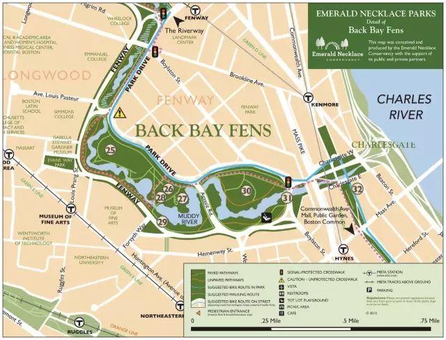 波士頓後灣公園（Back Bay Fens） 是波士頓城市「翡翠項鏈」（Emerald Necklace）的一部分