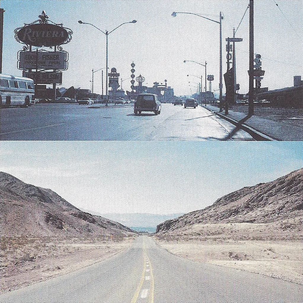 拉斯維加斯大道望向西南，1966+內華達沙漠，1966 Las Vegas Strip looking Southwest, 1966+Nevada desert, 1966