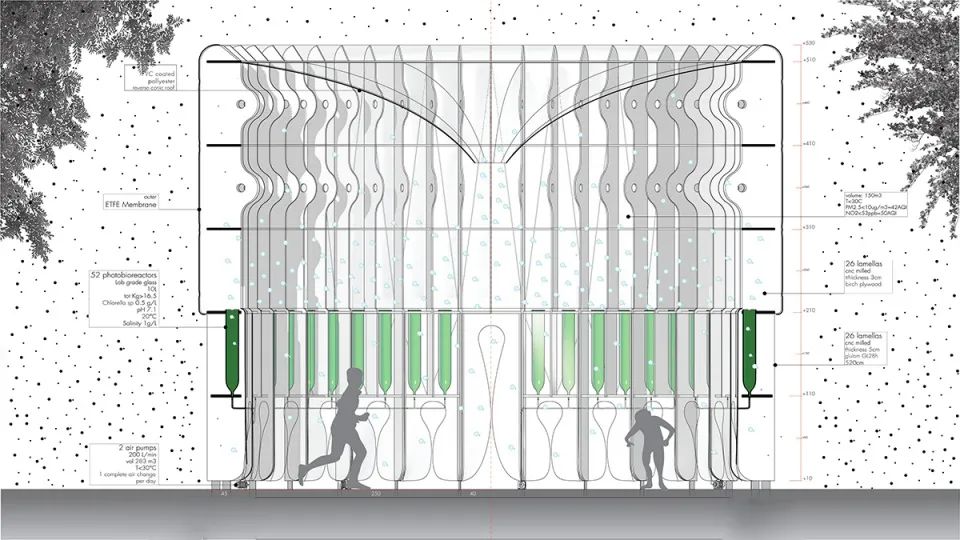 剖面圖，兒童遊樂場AirBubble／ecoLogicStudio