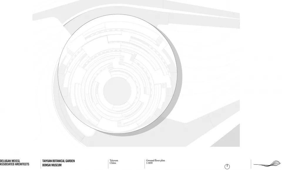 盆栽博物館屋頂平面圖 Plan 太原植物園／Delugan Meissl Associated Architects