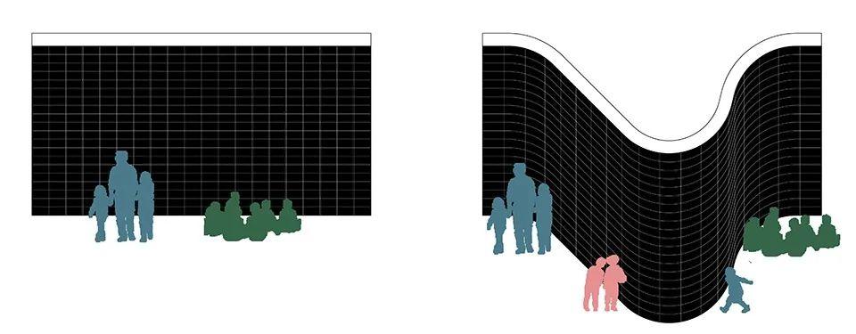 曲線形的牆面劃分出不同區域，新竹市三民國小幼兒園／境衍設計 林柏陽建築師事務所