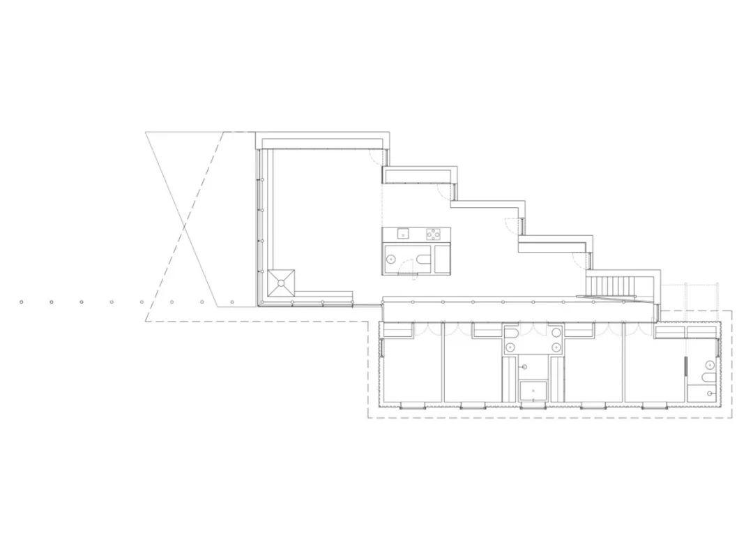 平面圖，巴塞隆納紅白相間的私人住宅／ARQUITECTURA-G