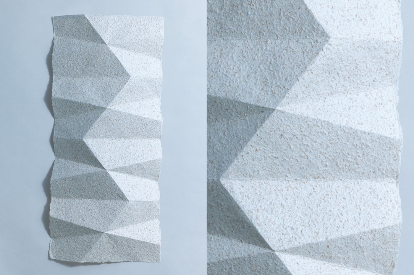 日本摺紙掛毯：透過折疊的表達，讓掛毯在空間裡營造出舒適的節奏。