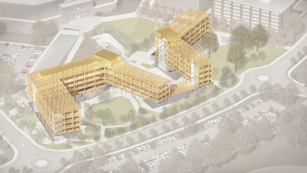 University of Arkansas Stadium Drive Residence Halls. Image courtesy of LWA