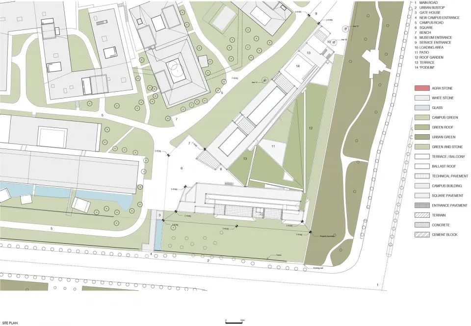 基地平面圖 中國國際設計博物館China Museum Of Design Bauhaus Collection／Álvaro Siza + Carlos Castanheira